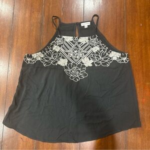 Love on a Hanger Black and White Floral Blouse